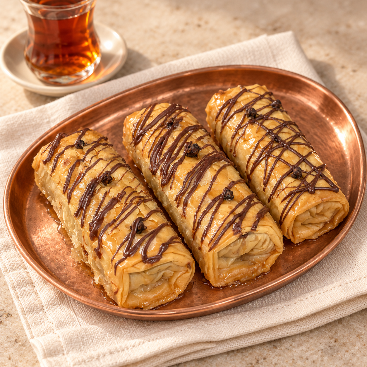 Chocolate Drizzle Baklava
